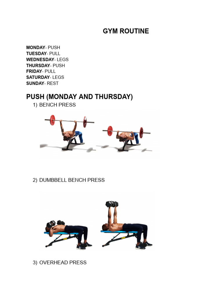 Gym Routine | PDF