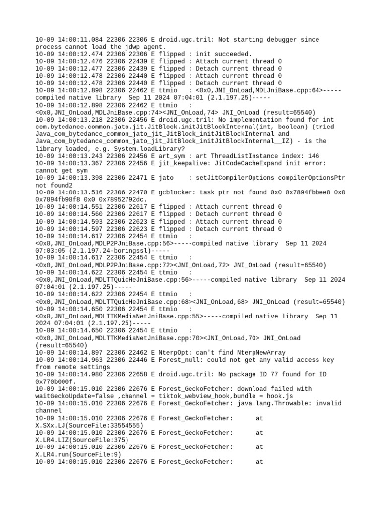 Android Debugging Error Log Analysis | PDF | Object Oriented ...