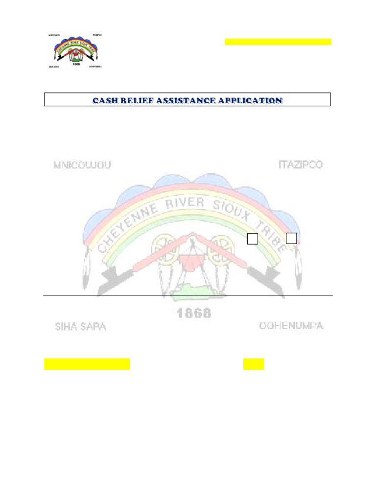 Cash Relief Assistance Application - SS | PDF