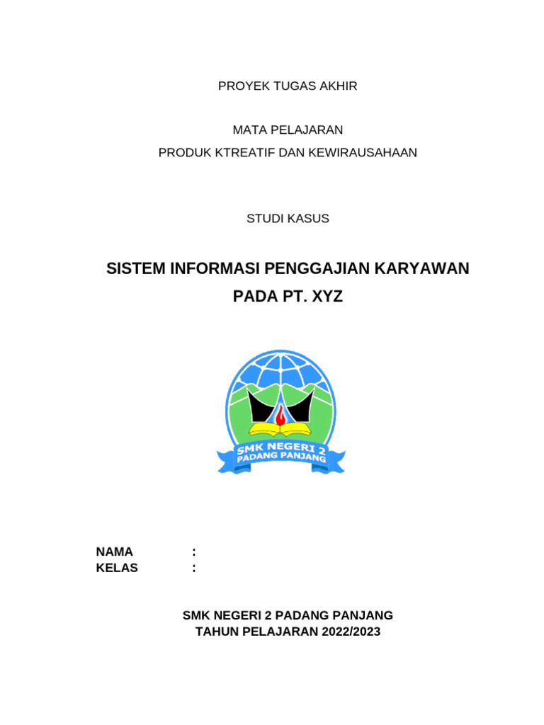 Contoh Project Work Utk Siswa | PDF
