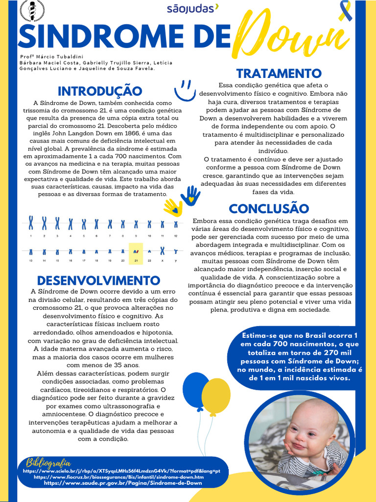 Síndrome de Down: Características e Tratamentos | PDF | Síndrome de ...