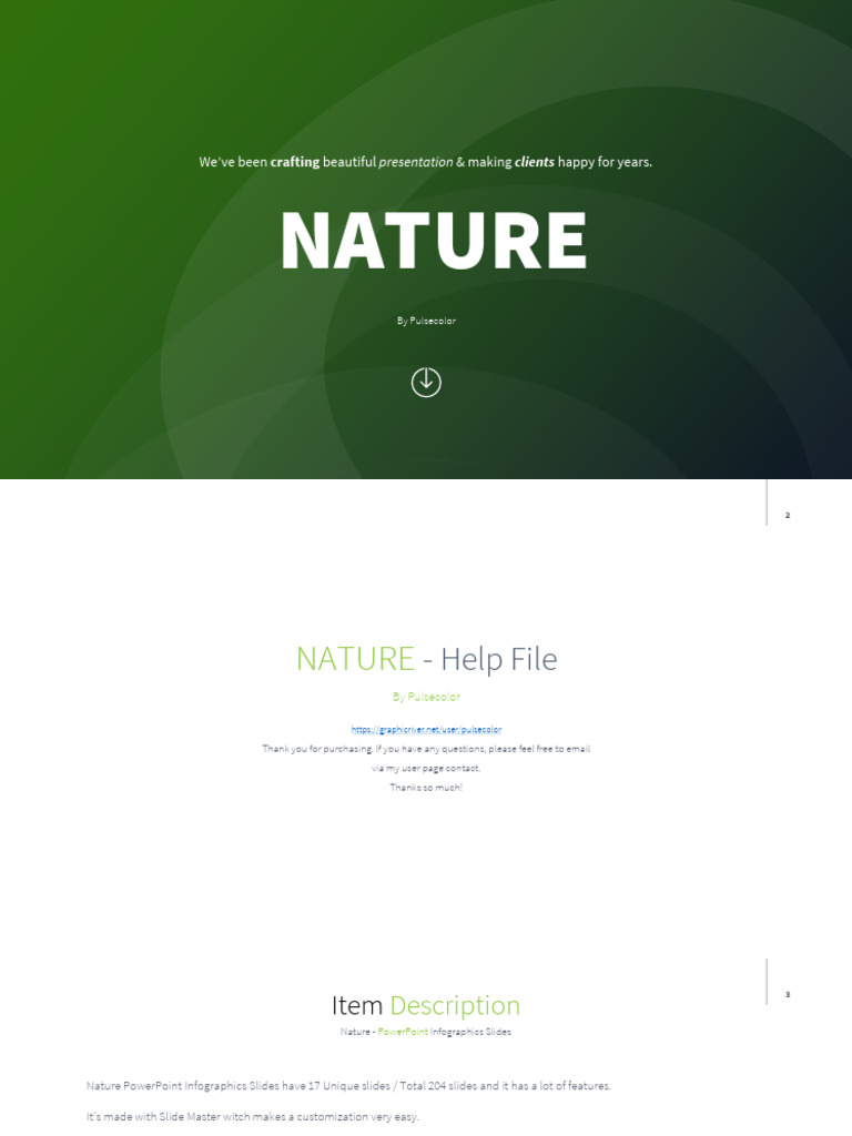 Nature - Help File | PDF | Microsoft Power Point | Infographics