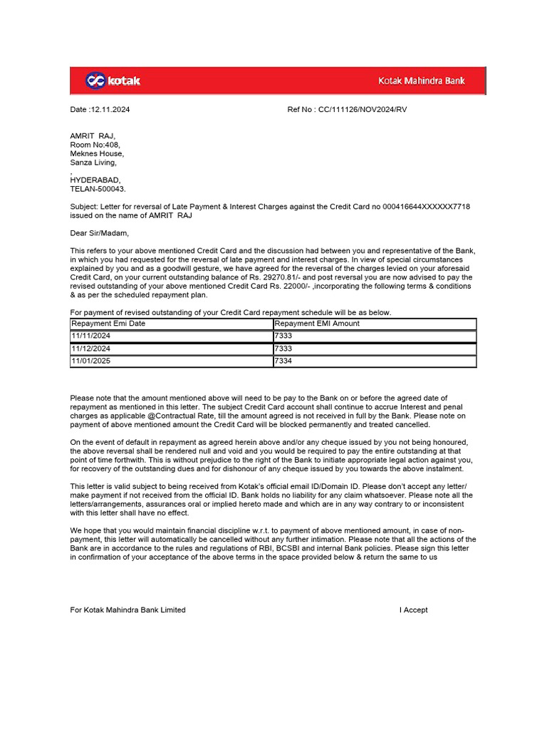 Letter 0009406510013000608 REVCCLET 1857140 | PDF | Credit Card | Banks