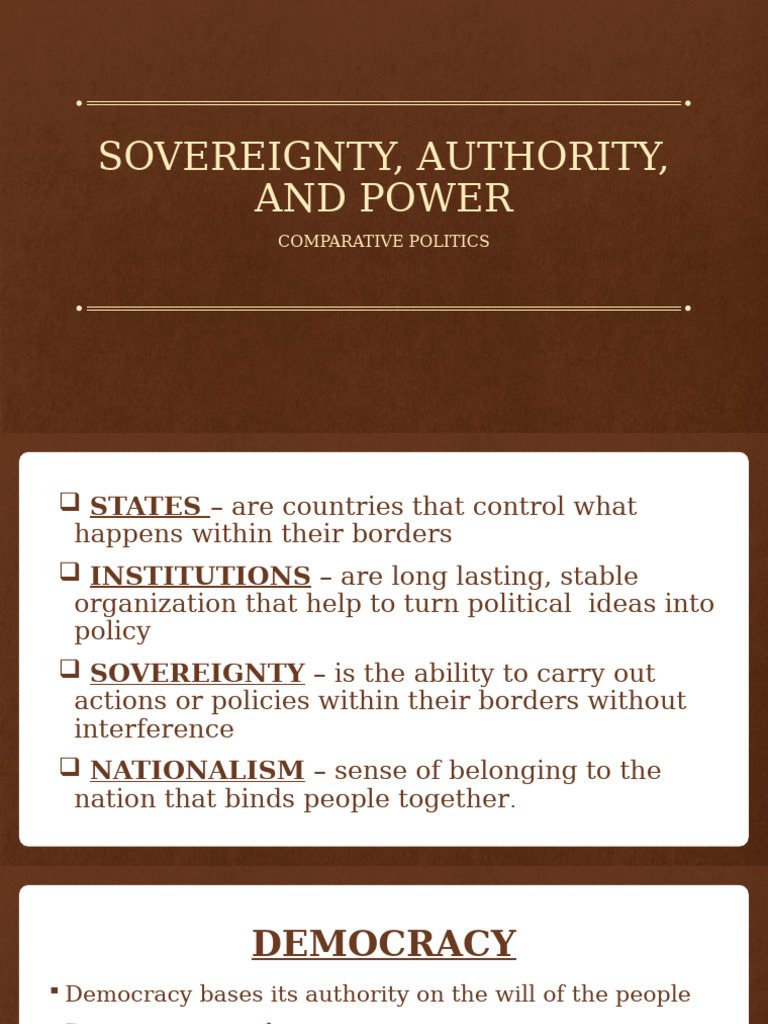 Understanding Sovereignty and Governance | PDF | Democracy | Political ...