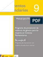 Programa de prevención de violencia de género para las mujeres en Centros Penitenciarios. "Ser mujer.eS"