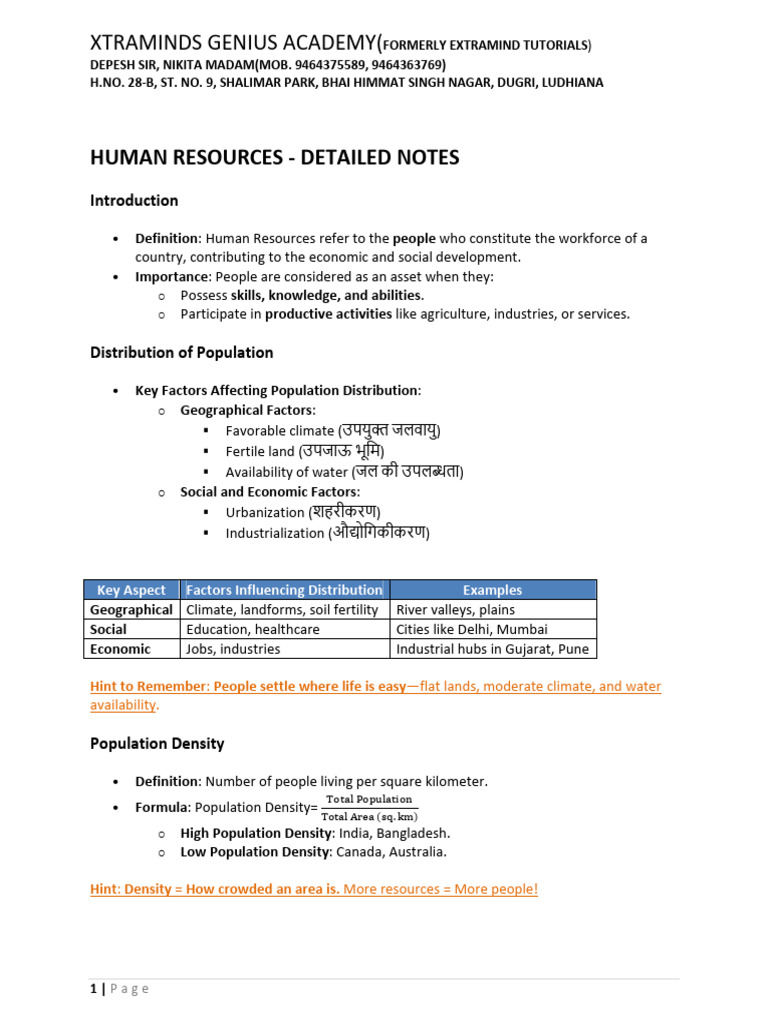 human resources notes | PDF | Human Resources | Economies