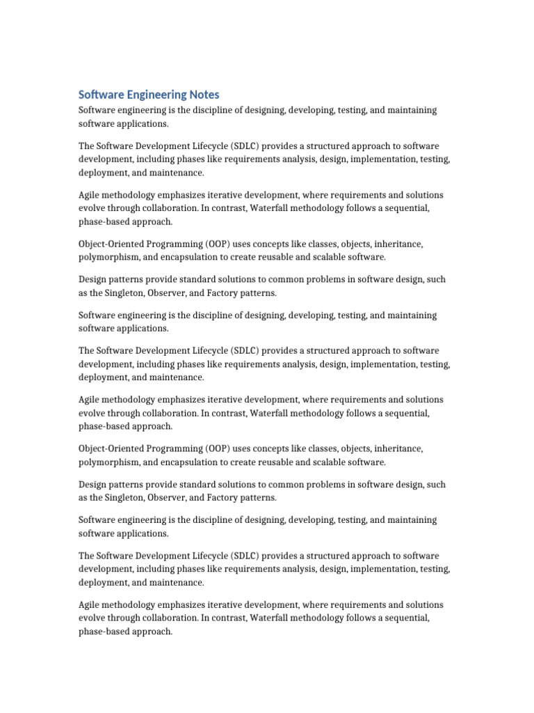 Software Engineering Fundamentals Guide | PDF | Software Development ...
