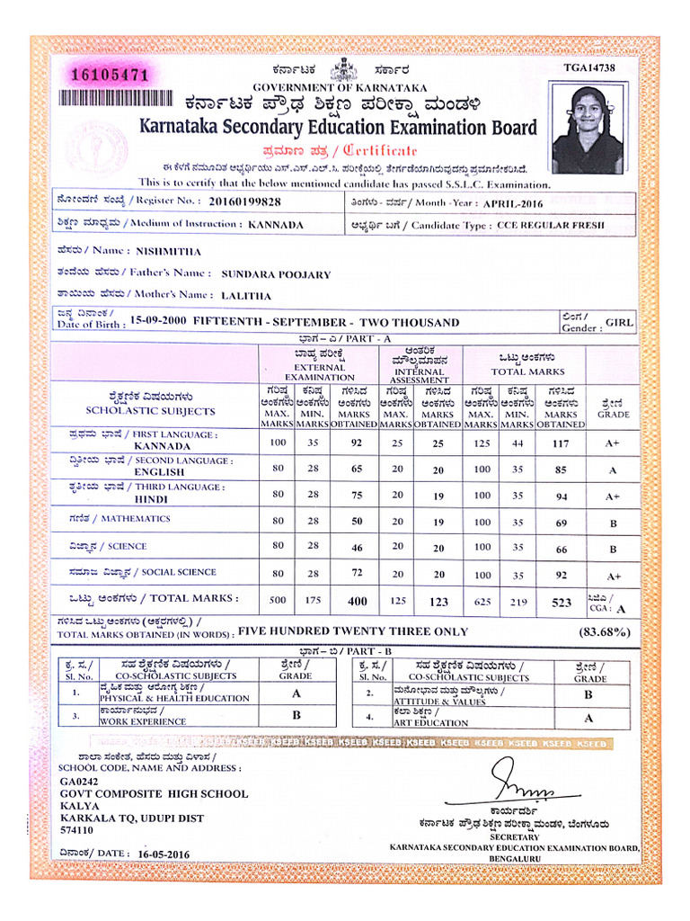 Marksheet | PDF