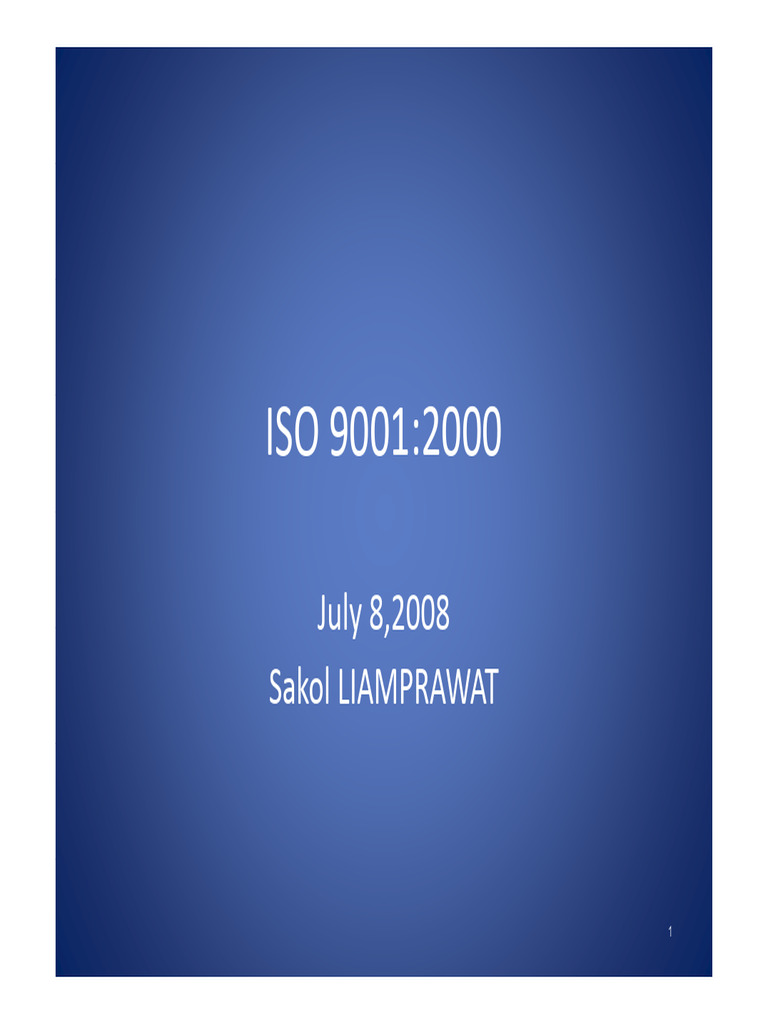 Iso 9001-2000 070708 | PDF