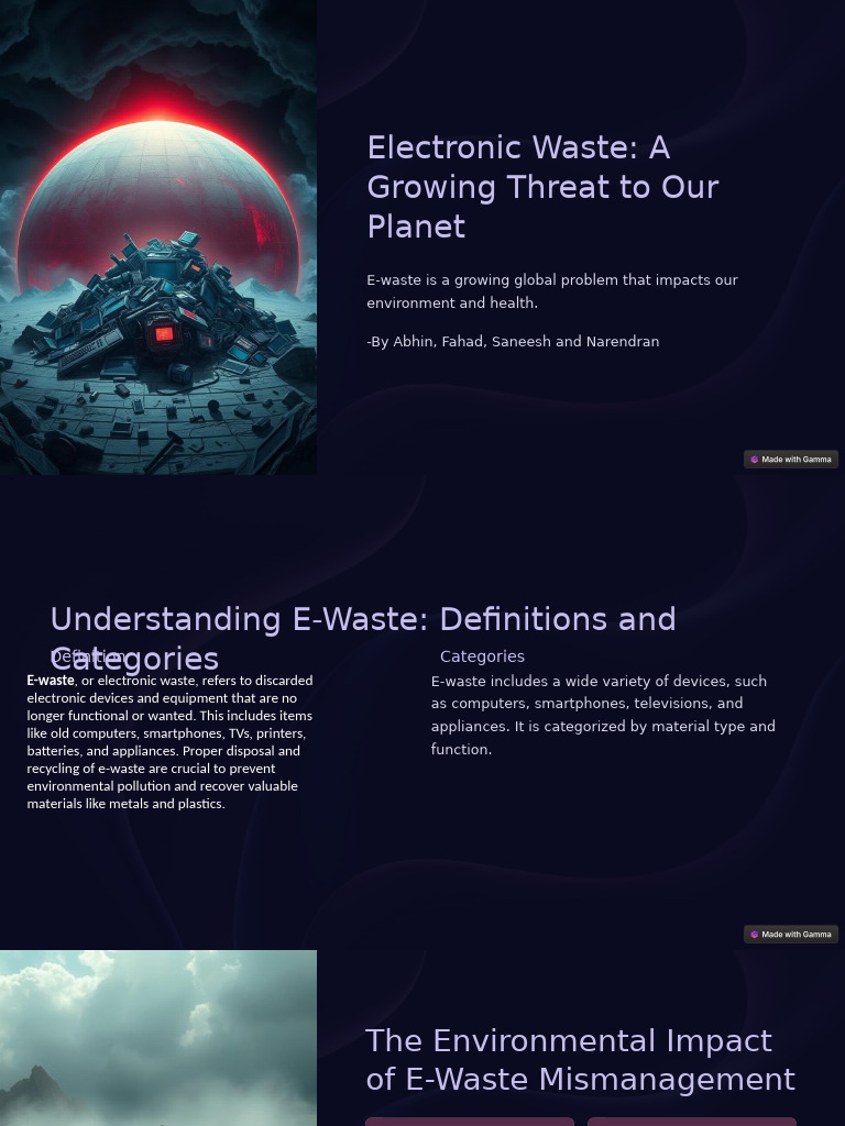 Electronic Waste A Growing Threat To Our Planet | PDF | Electronic ...