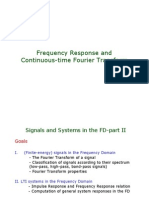 Frequency Response and Continuous-Time Fourier Transform