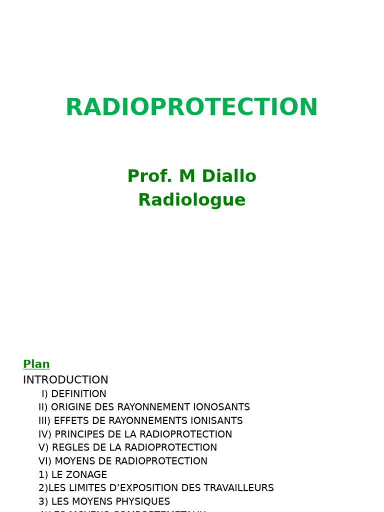 Guide Complet sur la Radioprotection | PDF | Radioprotection ...