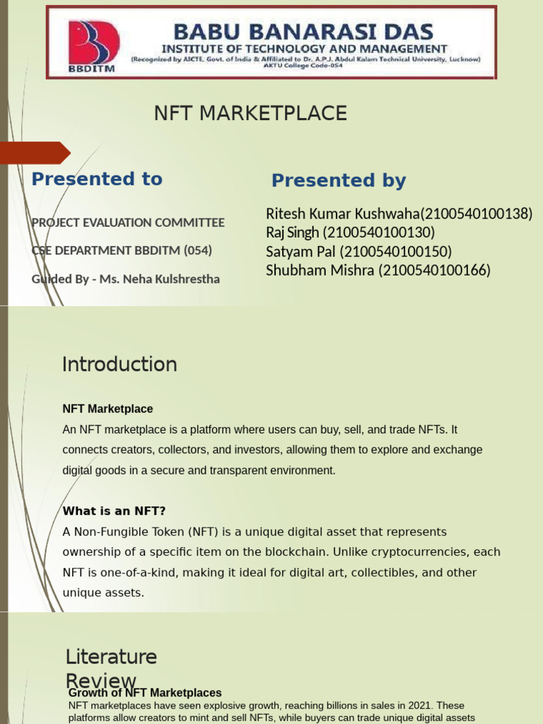 Eco-Friendly NFT Marketplace Overview | PDF | Information Technology ...