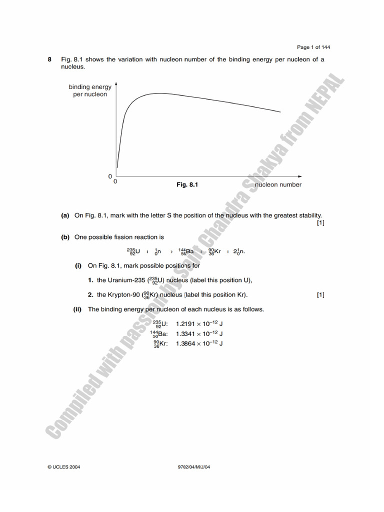 9702 p4 23 Nuclear Physics All | PDF