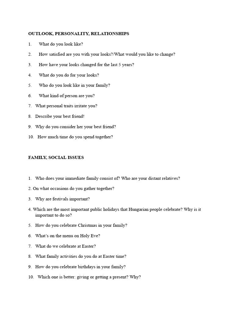 Spoken exam topics 1 pdf