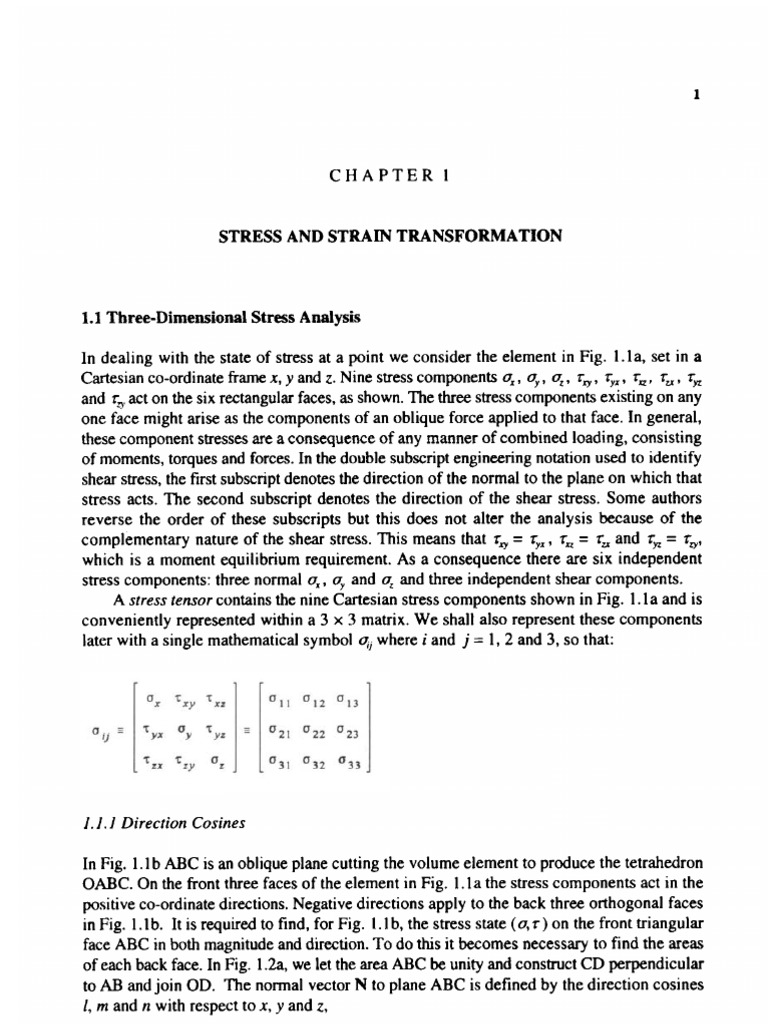 Stress and Strain - Mechanics of Solids and Structures | PDF