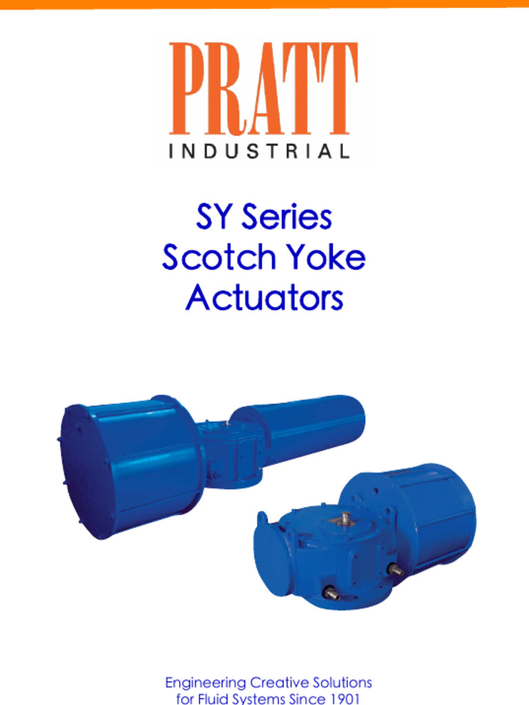 SY Series Scotch Yoke Actuator Guide | PDF | Valve | Actuator