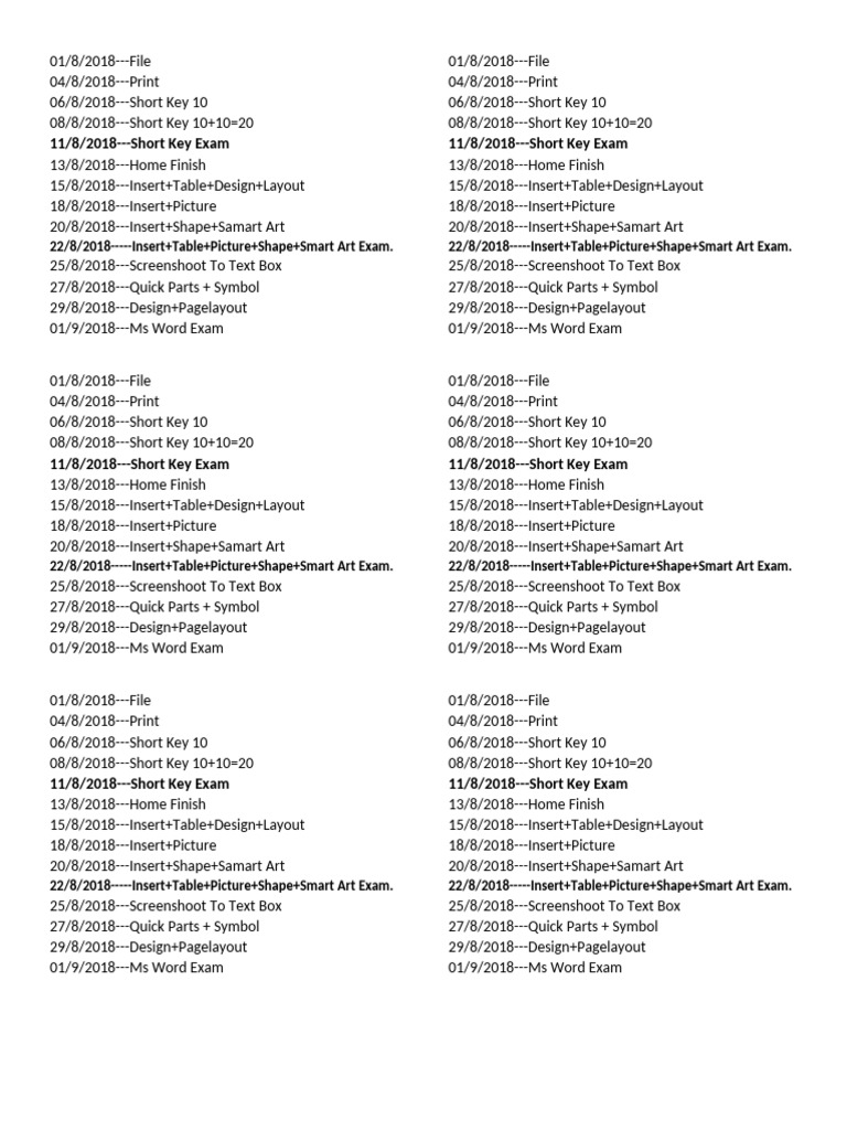 Ms word class rutin pdf