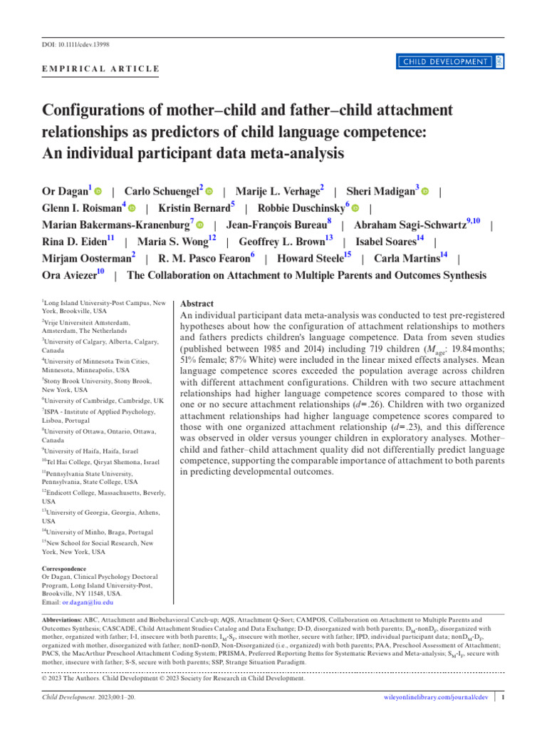 Paper Child Development - Isoares, 2023 | PDF | Attachment Theory ...