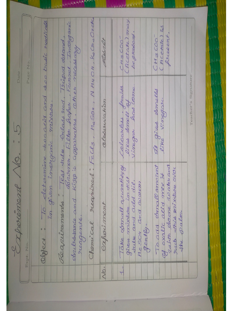 Experiment No 5 # Chem. | PDF