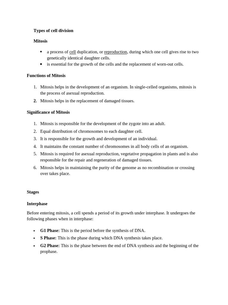 Mitosis And Meiosis 1 Pdf Meiosis Mitosis