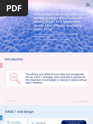 Oral Semaglutide 50 mg Efficacy in Obesity | PDF | Body Mass Index