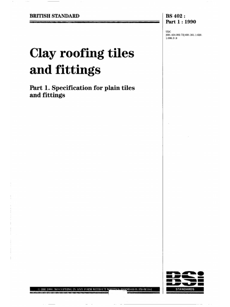 BS 402, Part 1, 1990 | PDF