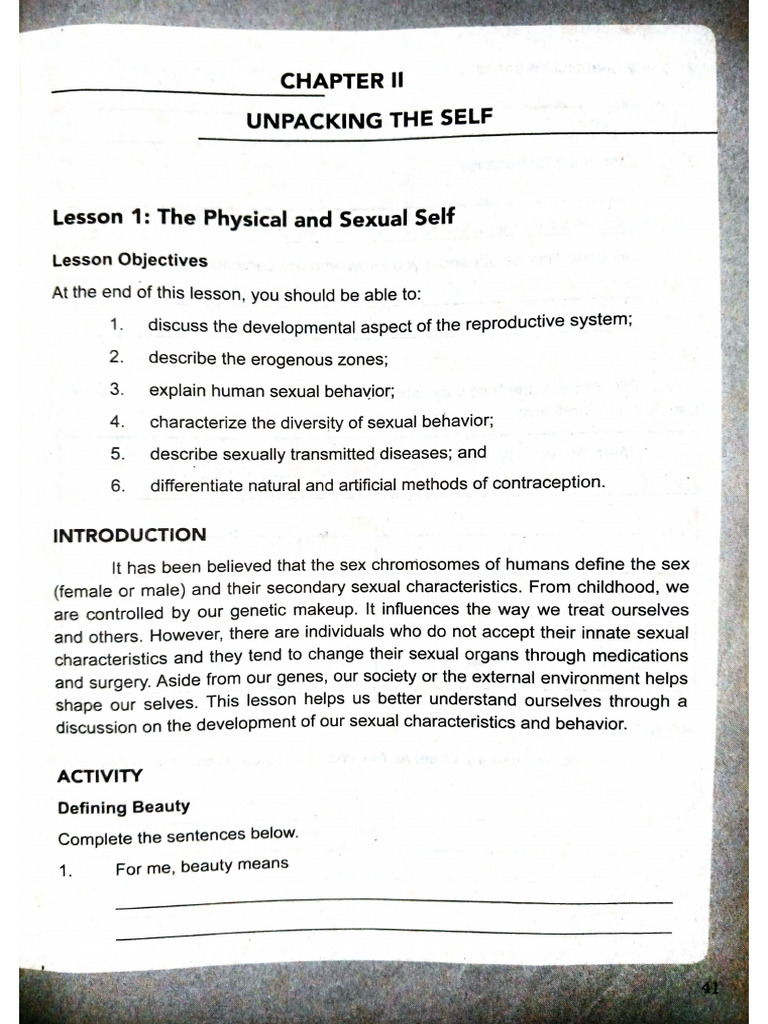 The Physical and Sexual Self | PDF