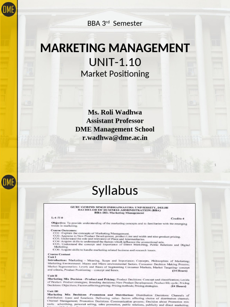 MM Unit 1.10 | PDF | Marketing | Brand