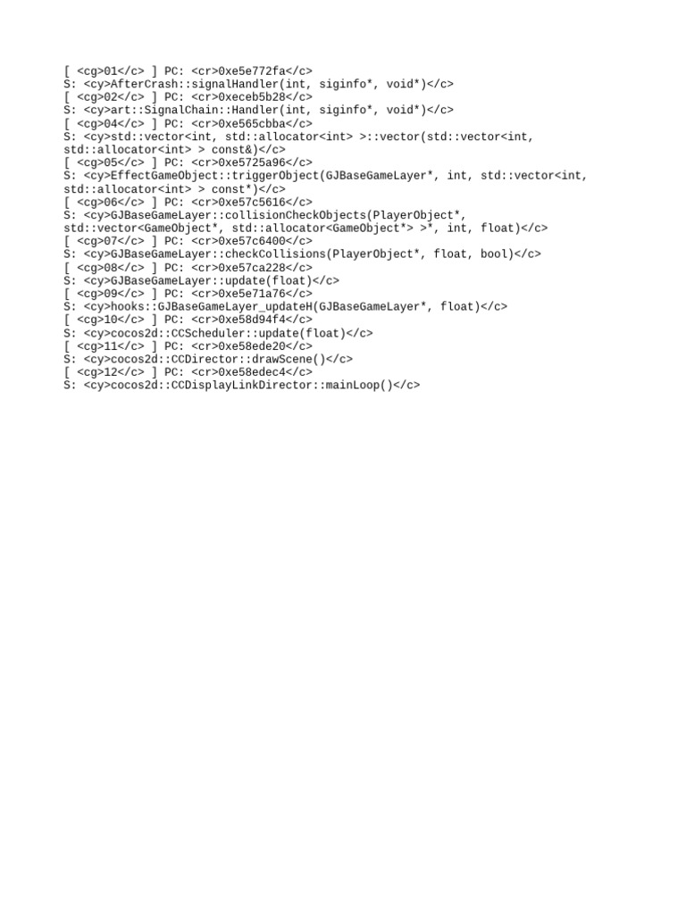 Game Layer Signal Handling Functions | PDF