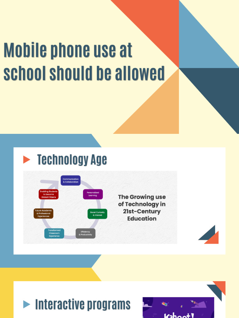 Mobile Phone Use at School Should Be Allowed | PDF