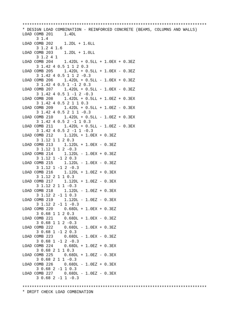 Load Combinations for Concrete Design | PDF | Structural Engineering ...