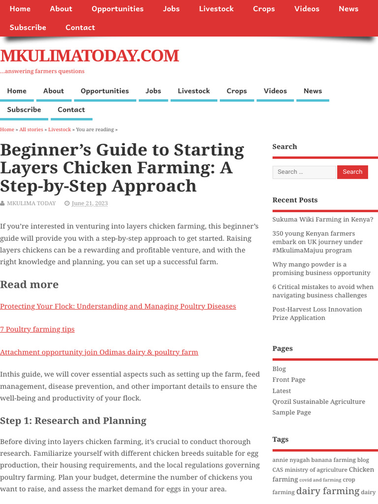 Beginner'SGuidetoStartingLayersChickenFarmingAStep by StepApproach ...