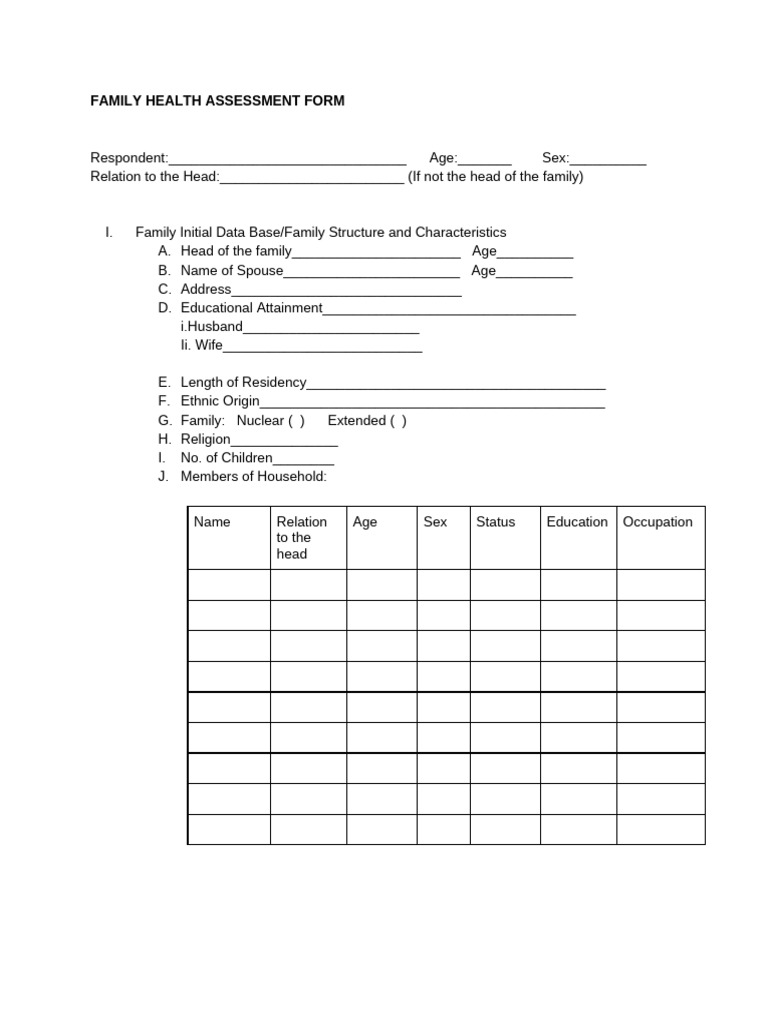 Family Health Assessment Tools 3 | PDF | Sanitation