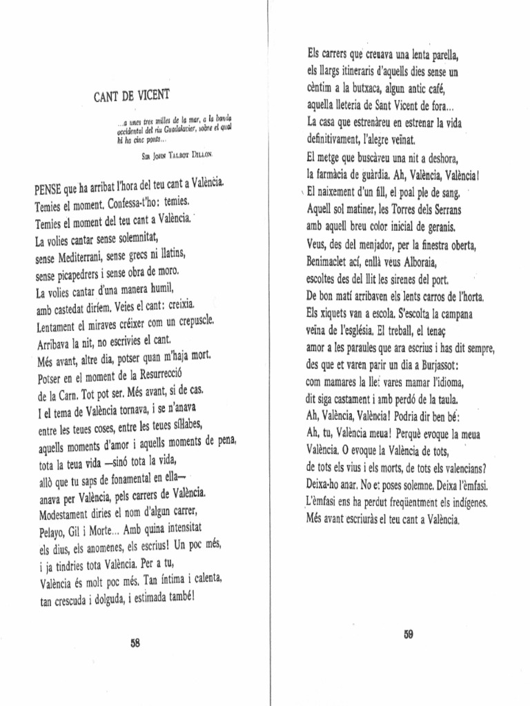 Cant de Vicent | PDF