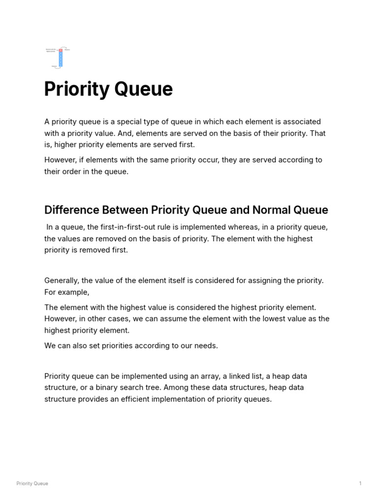 Priority Queue | PDF