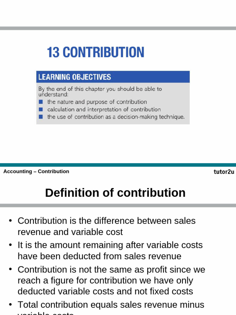 CHP 13 Contribution | PDF | Profit (Economics) | Economies