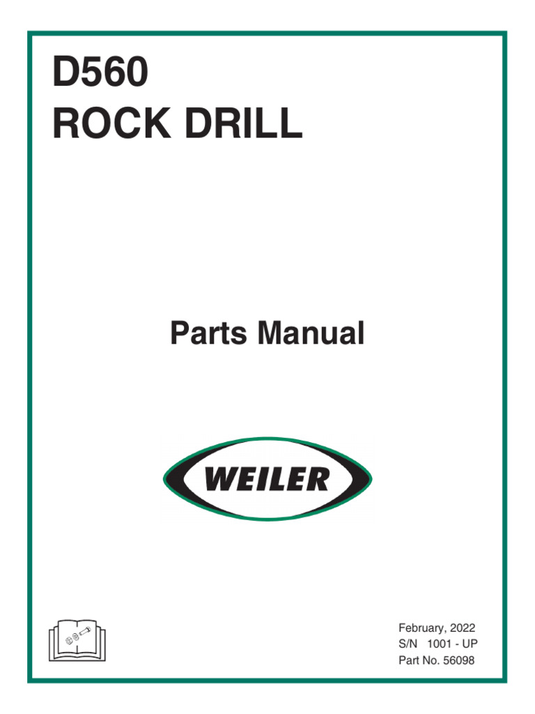 D560 Rock Drill Parts Manual | PDF | Drill | Mechanical