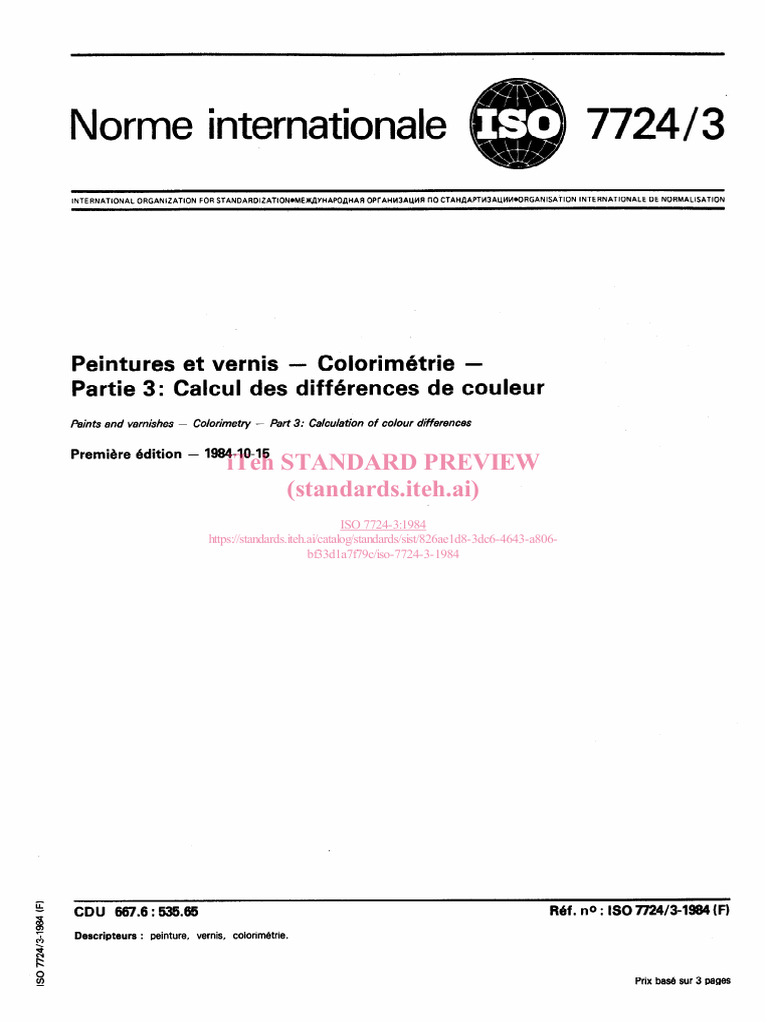 ISO-7724-3-1984 (1) | PDF | Organisation internationale de ...
