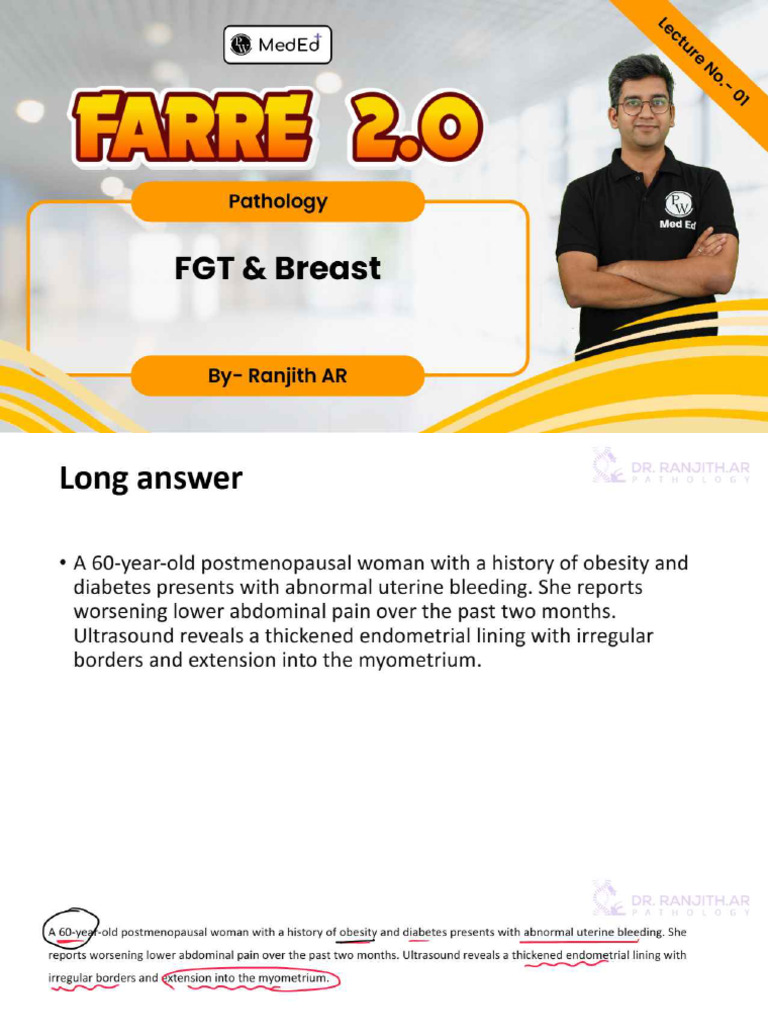 Fgt And Breast 01 Class Notes Pdf Pdf