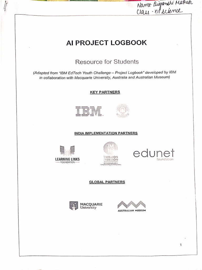 AI Practical Sample Project Logbook 2 - 091113 | PDF