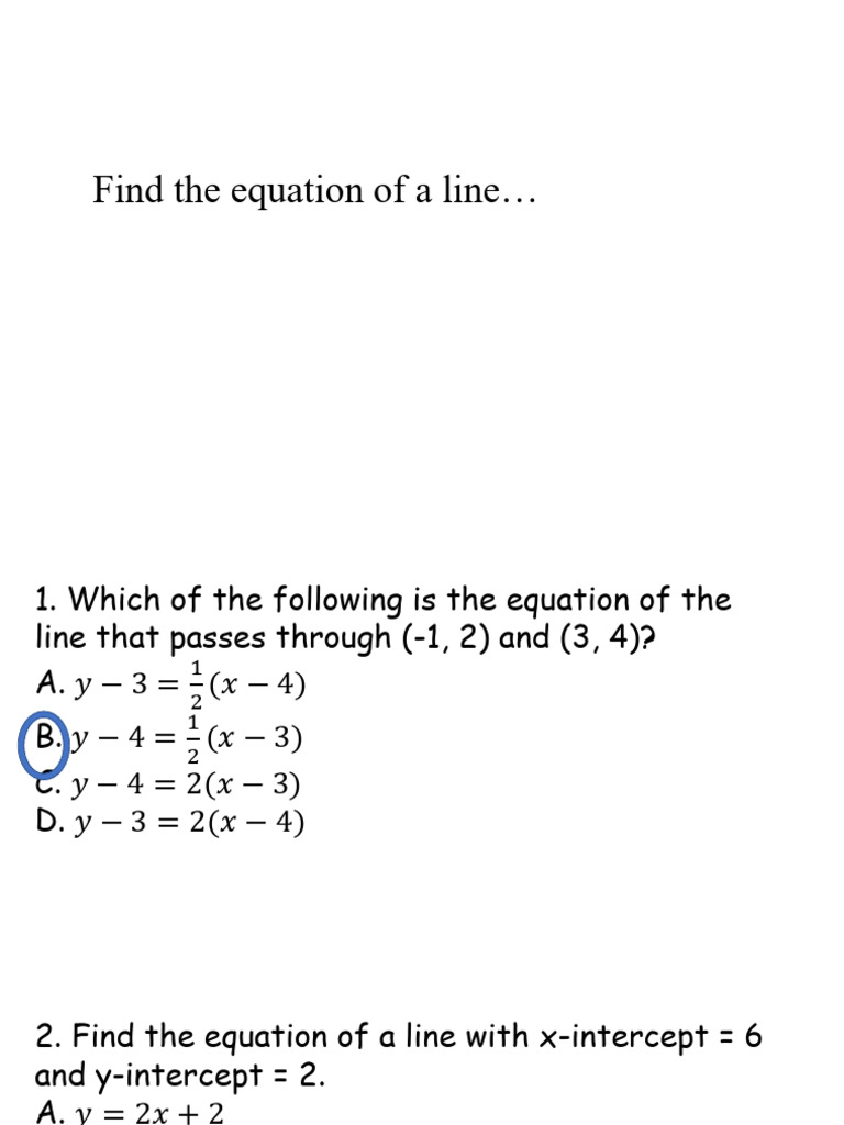 25 writing equation of a line parallel and perpendicular to a given