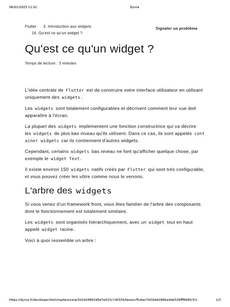 Introduction aux widgets Flutter | PDF | Informatique | Développement ...