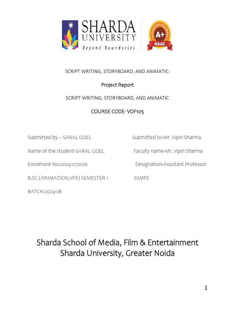 Script Writing and Storyboarding Report | PDF