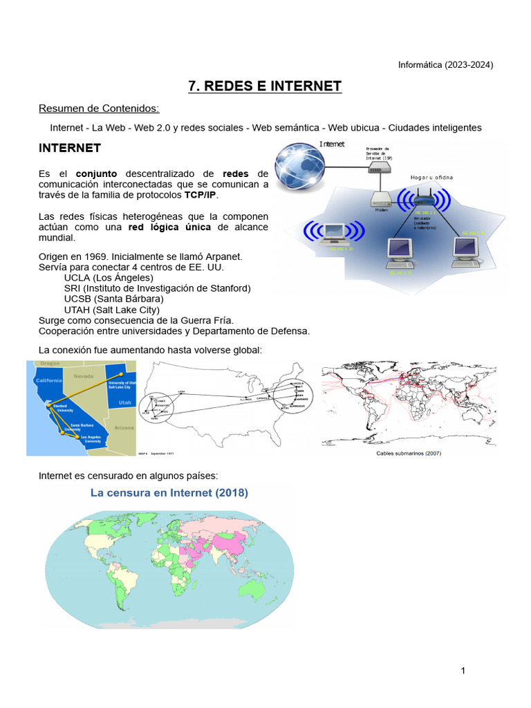 Redes e Internet | PDF | Red mundial | Internet y web