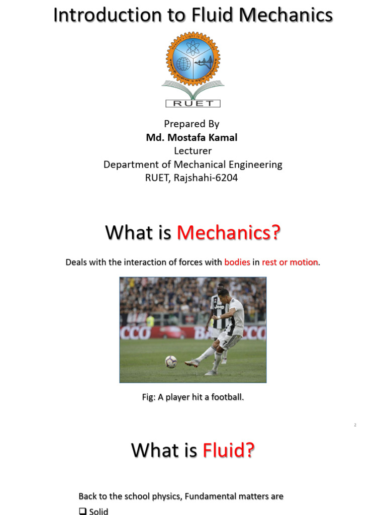 Introduction to Fluid Mechanics Basics | PDF | Fluid | Fluid Mechanics