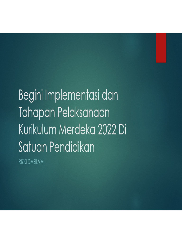 Implementasi Kurikulum Merdeka 2022 | PDF