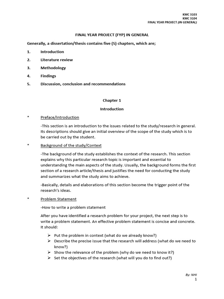 Final Year Project Guide Overview | PDF | Methodology | Theory