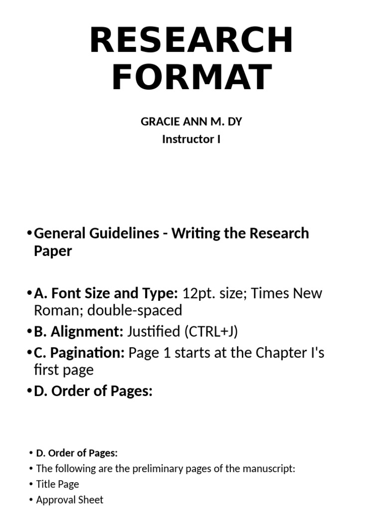 Research Paper Writing Guidelines | PDF