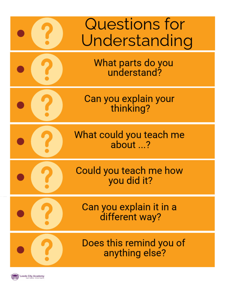 Questions for Deep Understanding | PDF